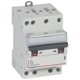 406906 LEGRAND Disjoncteur 4P C6 4500A/6KA 3M