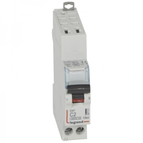 407707 LEGRAND Disjoncteur 1P+N 2A courbe_C 6000A/10KA AUTO