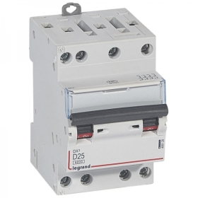 408128 LEGRAND Disjoncteur 4P D25 6000A/10KA 3M