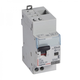 410715 LEGRAND Disjoncteur différentiel 1P+N C25 4500 AC 30mA