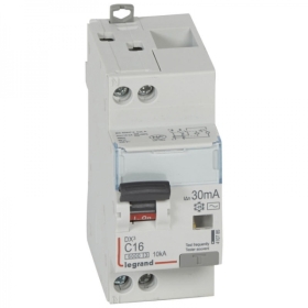 410785 LEGRAND Disjoncteur différentiel 1P+N C16 6000A/10K AC 30mA