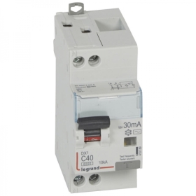 410789 LEGRAND Disjoncteur différentiel 1P+N C40 6000A/10K AC 30mA