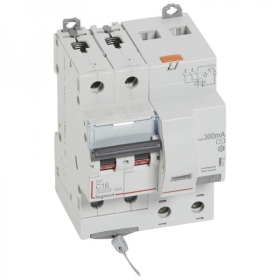 411172 LEGRAND Disjoncteur différentiel 2P C16 6000A AC 300mA 4M