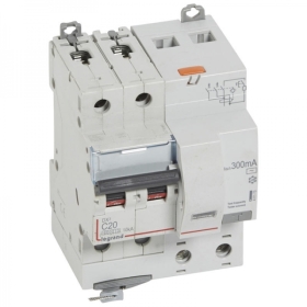 411173 LEGRAND Disjoncteur différentiel 2P C20 6000A AC 300mA 4M
