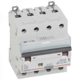 411247 LEGRAND Disjoncteur différentiel 4P C32 6000A HPI 30mA 4M