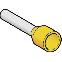 Embout long 6mm² jaune DIN