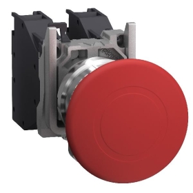 Harmony XB4 - bouton arrêt urgence Atx gaz - Ø40 - pouss tirer - rouge - 1O+1F