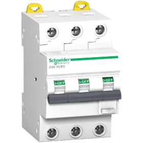 Disjoncteur ComPacT différentiel Vigi iC60 - 3P - 32 A courbe_C 6000A/6kA - 30 mA - A