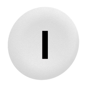 Harmony - capsule bouton poussoir - Ø22 - affleurant lisse - 'I' - blanc