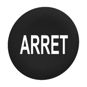 Harmony - capsule bouton poussoir - Ø22 - affleurant lisse - 'ARRET' - noir