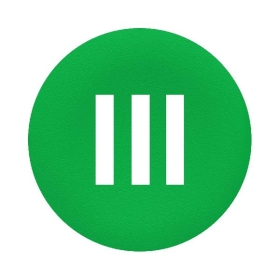 Harmony - capsule bouton poussoir - Ø22 - affleurant lisse - 'III' - vert