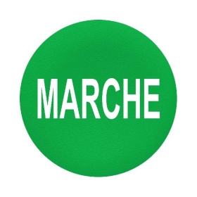 Harmony - capsule bouton poussoir - Ø22 - affleurant lisse - 'MARCHE' - vert