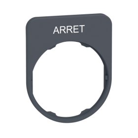 LEGEND PLATE WITH ARRET MARKING