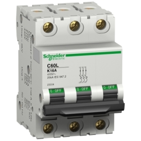 DISJ C60L 3P 16A K 15000A/25kA