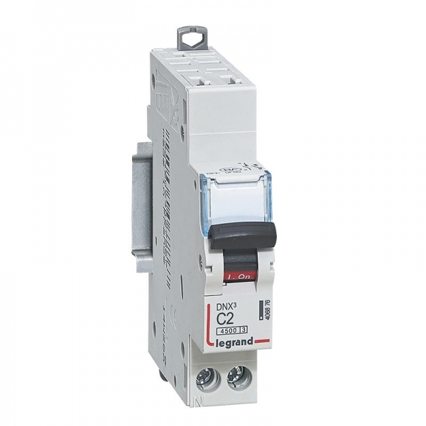 406876 LEGRAND Disjoncteur 1P+N C2 4500A/6KA AUT