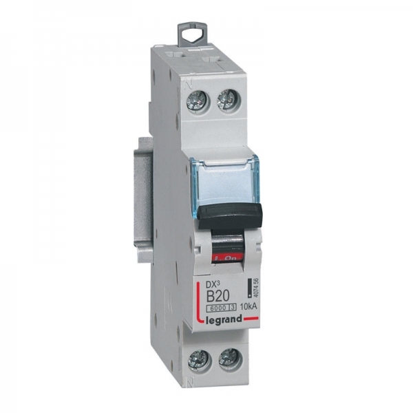 407456 LEGRAND Disjoncteur 1P+N B20 6000A/10KA