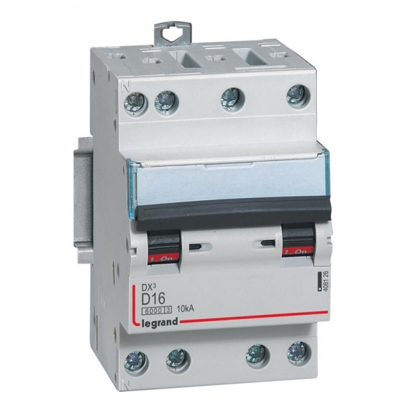 408126 LEGRAND Disjoncteur 4P 16A D 6000A/10KA