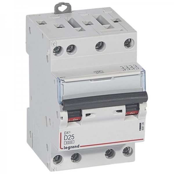 408128 LEGRAND Disjoncteur 4P D25 6000A/10KA 3M