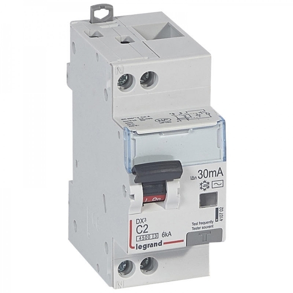 410702 LEGRAND Disjoncteur 1P+N C2 4.5/6K AC 30MA
