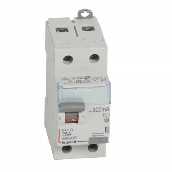411524 LEGRAND Interrupteur différentiel 2P 25A 300mA AC