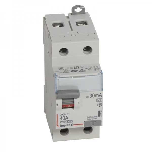 411555 LEGRAND Interrupteur différentiel 2P 40A 30mA A