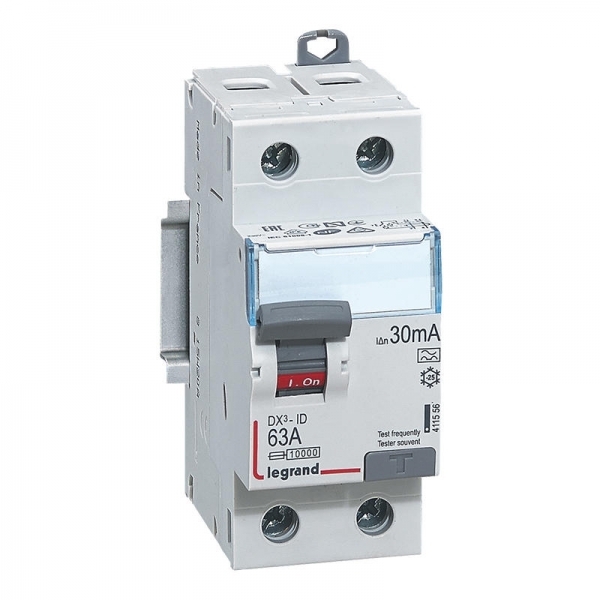 411556 LEGRAND Interrupteur différentiel 2P 63A 30mA A
