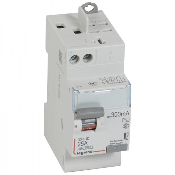 411634 LEGRAND Interrupteur différentiel 2P 25A 300mA AC TGA