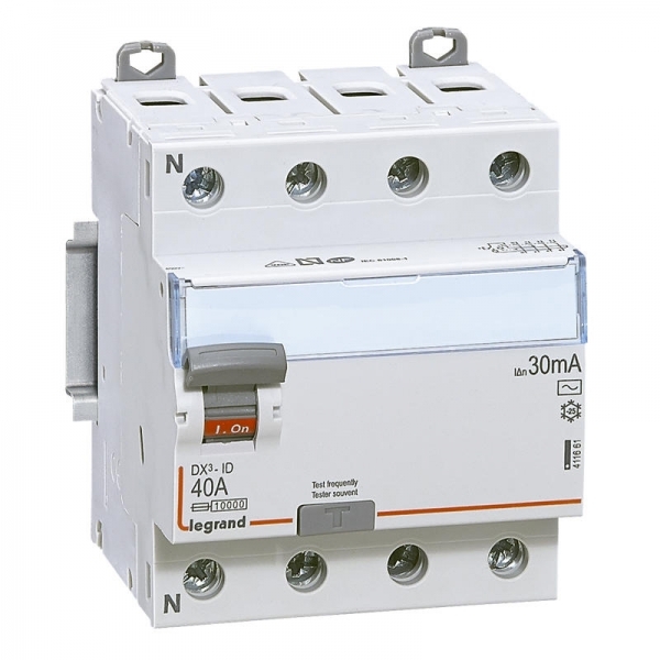 411661 LEGRAND Interrupteur différentiel 4P 40A AC 30MA