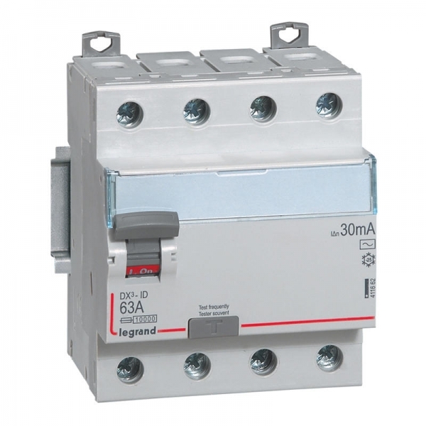 411662 LEGRAND Interrupteur différentiel 4P 63A 30mA AC