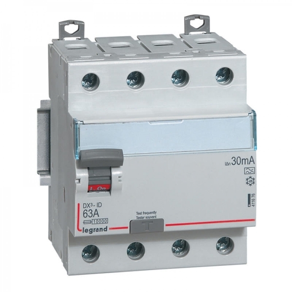 411676 LEGRAND Interrupteur différentiel 4P 63A 30mA A