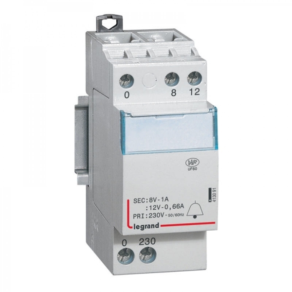 413091 LEGRAND TRANSF SONN 12/8V 0,66/1A 8VA