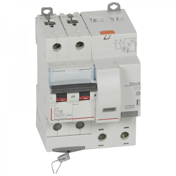 007946 LEGRAND Disjoncteur différentielférentiel 2P 16A courbe C 300mA AC 6000/10KA