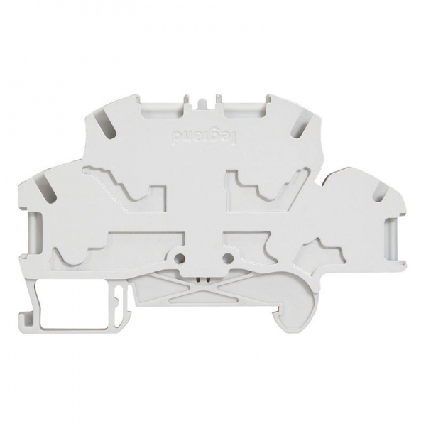 037268 LEGRAND BORNE à ressort - 2 jonc/4 conduct - 2 étages - gri