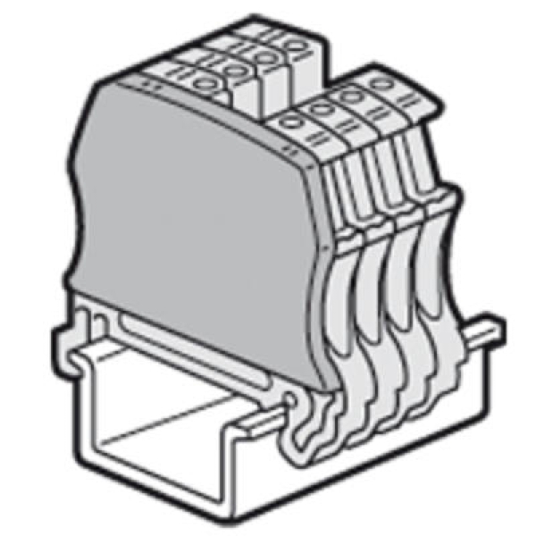 037550 LEGRAND Cloison terminale bloc jonc Viking 3 à vis - 1 entr/1 sort -