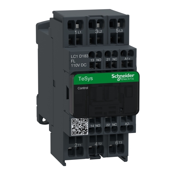LC1D183FL SCHNEIDER Contacteur 18A 3P (1F+1O) BOB 110V BC R.
