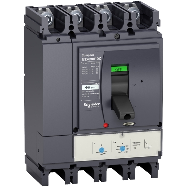 Disjoncteur ComPacT NSX630F DC 4P4D 500A 36kA