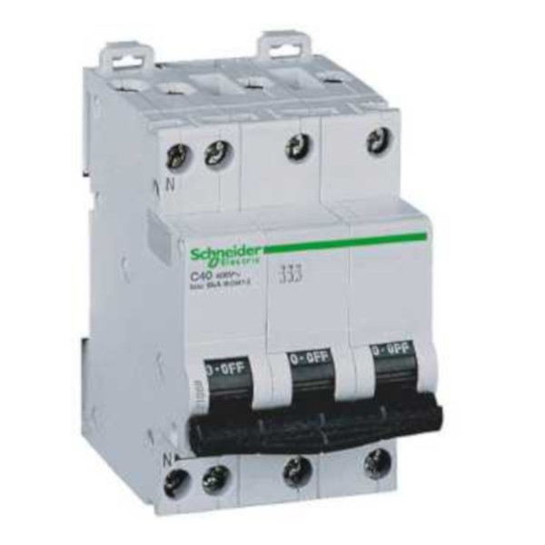 Disjoncteur modulaire DT40 3PN 16A C 4500A/6KA