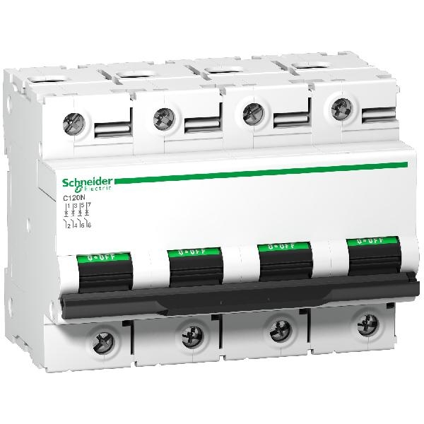 A9N18391 SCHNEIDER Disjoncteur modulaire C120N 4P 80A D 10000A/10KA