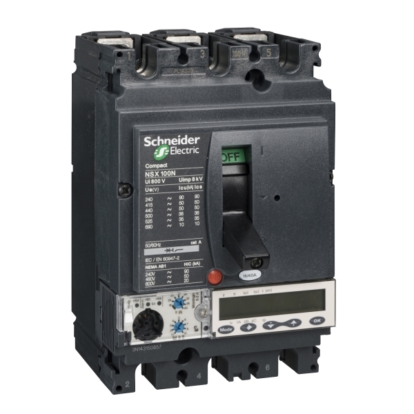 Disjoncteur ComPacT NSX100B ML 5.2 A 100A 3P3D 25KA