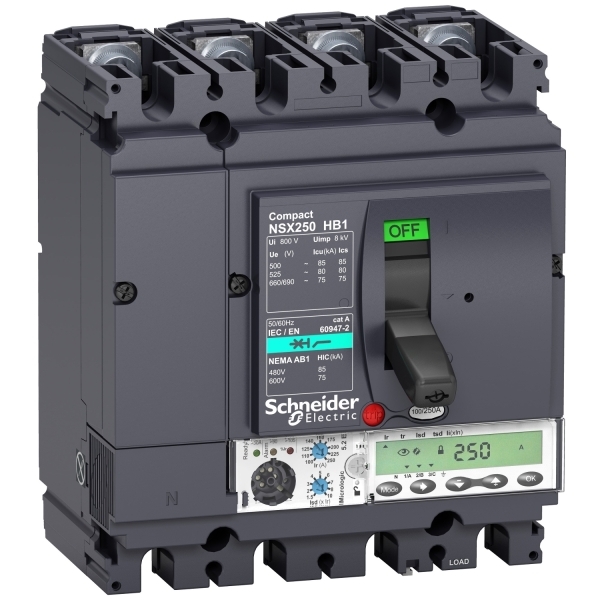Disjoncteur ComPacT NSX100HB1 ML 5.2 E 40A 4P4D 85KA 500V