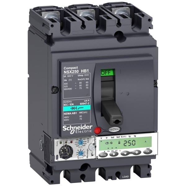 Disjoncteur ComPacT NSX100HB1 ML 6.2 E 100A 3P3D 85KA 500V