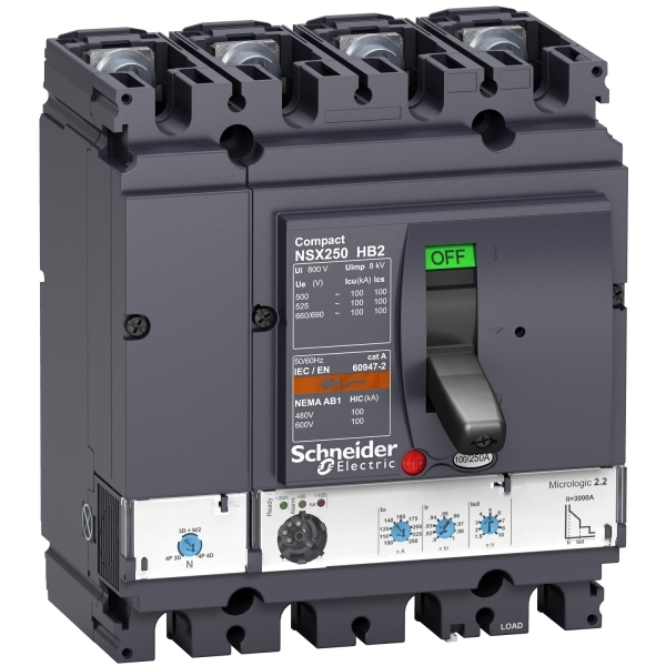 Disjoncteur ComPacT NSX250HB2 ML 2.2 250A 4P4D 100KA