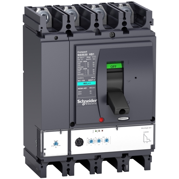 Disjoncteur ComPacT NSX630HB1 ML 2.3 630A 4P4D 85KA 500V