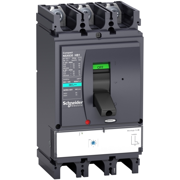 Disjoncteur ComPacT NSX630HB1 ML 1.3 MA 500A 3P3D 85KA 500V