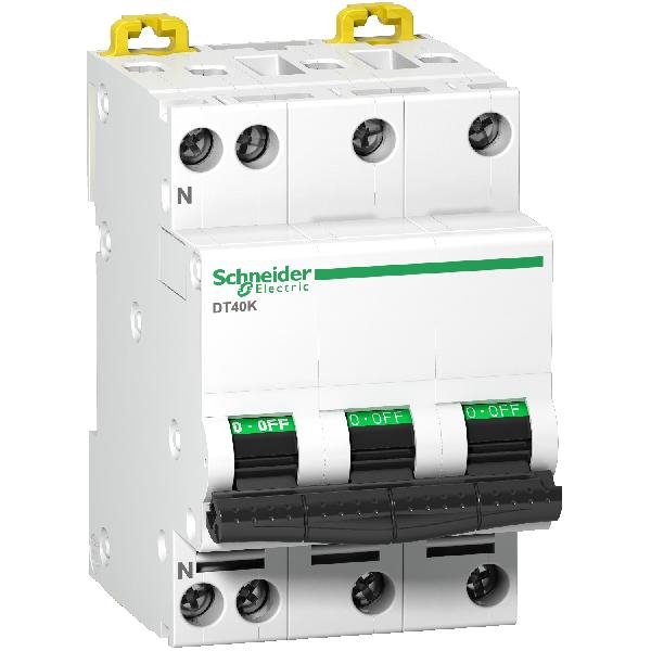 Disjoncteur modulaire DT40K 3PN 20A C 4500A/4.5KA Disjoncteur modulaire DT40K 3PN 20A C 4500A/4.5KA
