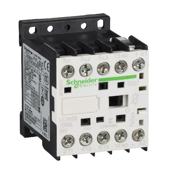 LC1K06106BLS207 SCHNEIDER Contacteur 3P 1F 6A AC3 24V