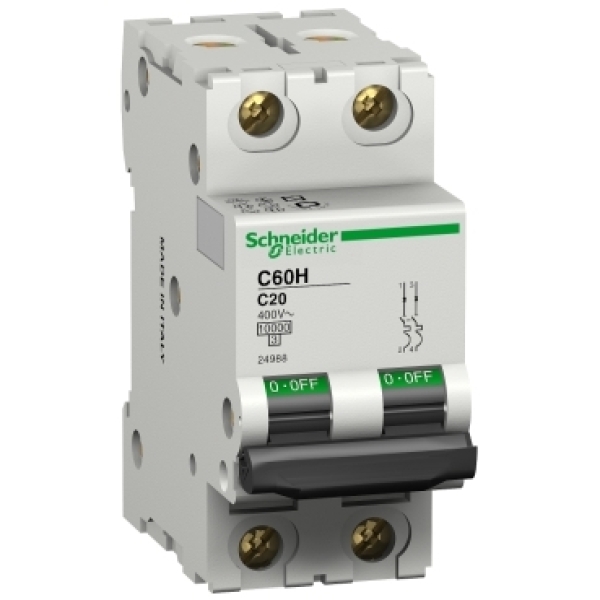 24856 SCHNEIDER Disjoncteur modulaire C60H 2P 40A courbe C 10000/15kA 24856 SCHNEIDER Disjoncteur modulaire C60H 2P 40A courbe C 10000/15kA