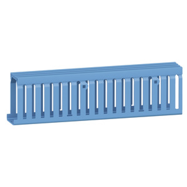 Goulotte perforee bleu 35x30mm