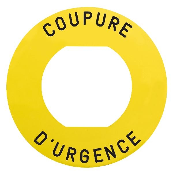 ETIQUETTE COUPURE URGENCE