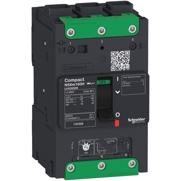 Disjoncteur ComPacT NSXM 16KA TM100D 3P ELINK